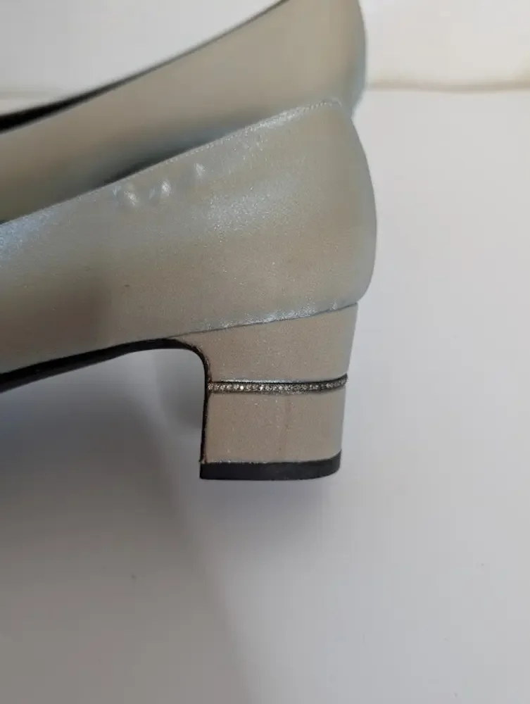 Salvatore‎ Ferragamo Nella Neoprene Nylon Pumps Blue Green Metallic Size 10 Work